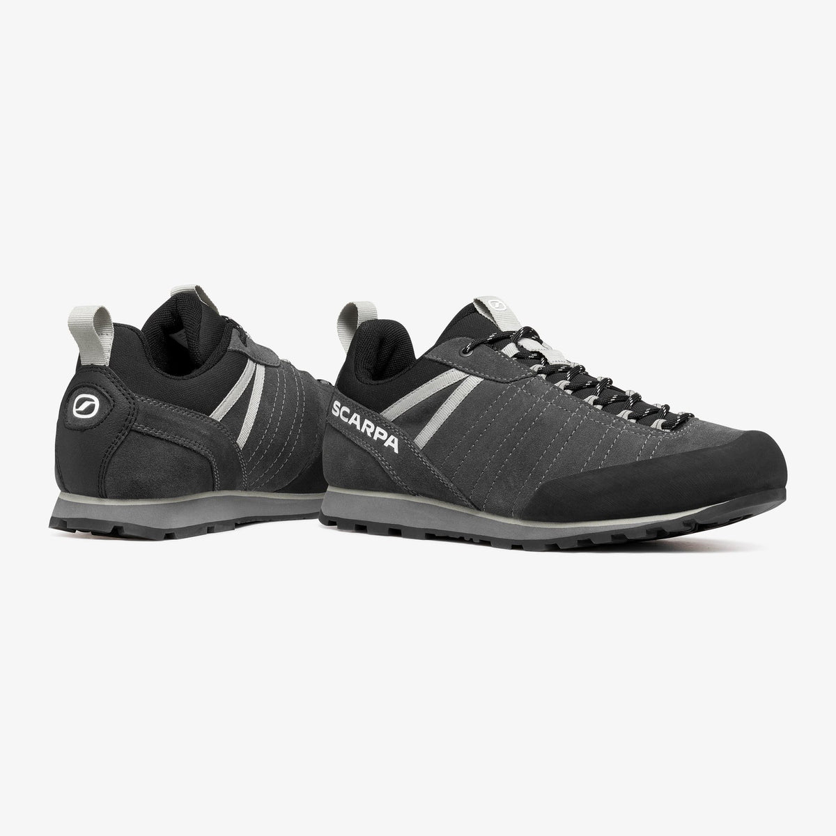 Scarpa Crux 2 Approach Shoe Shark Light Olive - view of a pair  - The Climbing Shop