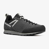 Scarpa Crux 2 Approach Shoe Shark Light Olive - 45 degree view with the toe pointing - The Climbing Shop