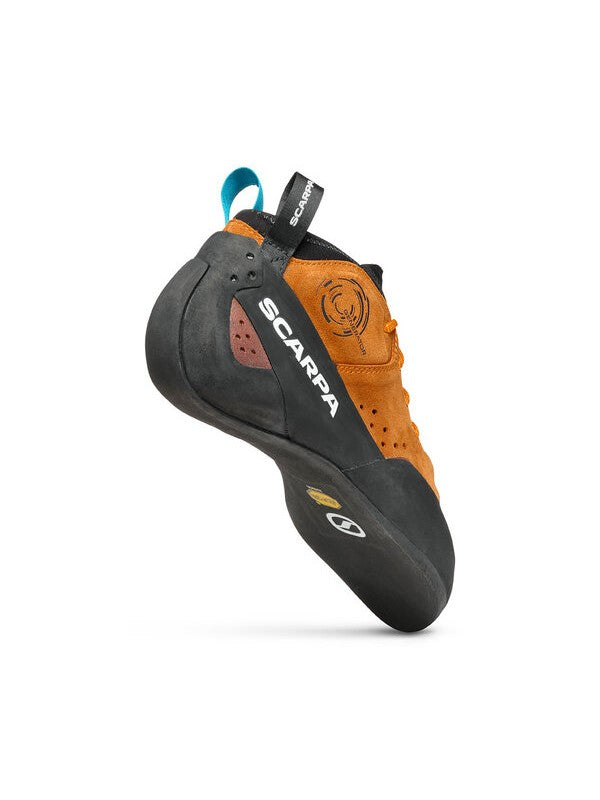Scarpa Generator Mid trad climbing shoe - outside 45 degree heel view - The Climbing Shop