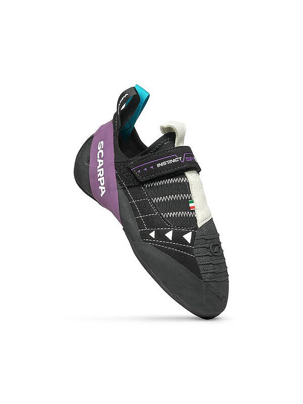 Scarpa Instinct VSR Low Volume climbing shoe - 45 degree outside toe view - The Climbing Shop