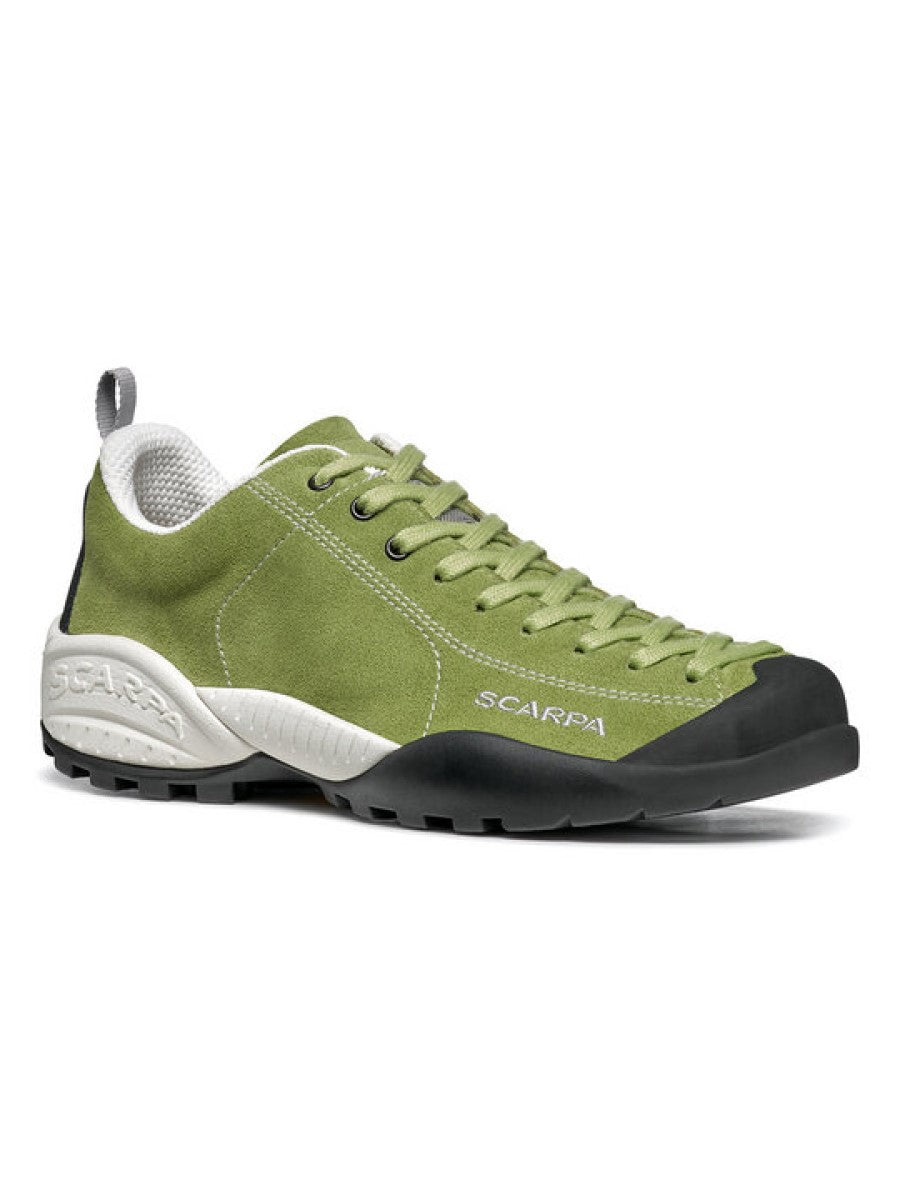 Scarpa Mojito Aloe approach shoe 45 degree outside view - The Climbing Shop