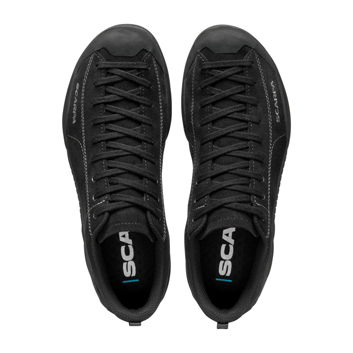 Scarpa Mojito Black approach shoe - top down - The Climbing Shop