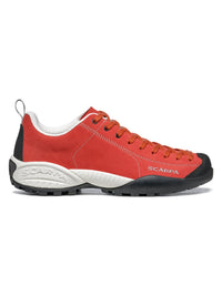 Scarpa Mojito Red Ibiscus approach shoe outside view - The Climbing Shop