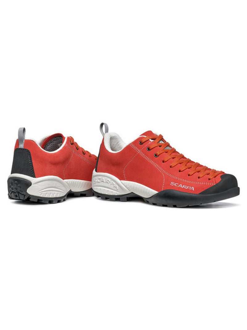 Scarpa Mojito Red Ibiscus approach shoe pair - The Climbing Shop