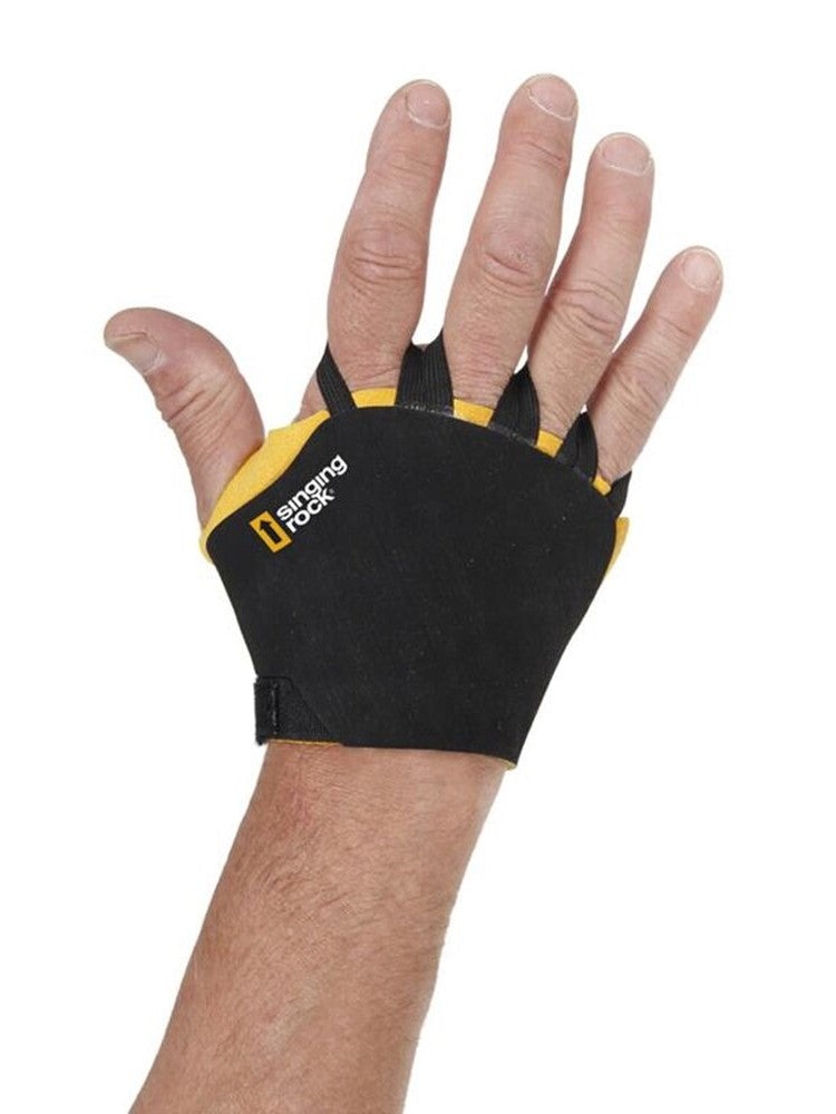 Singing Rock Craggy crack climbing gloves - fitted on hand - The Climbing Shop
