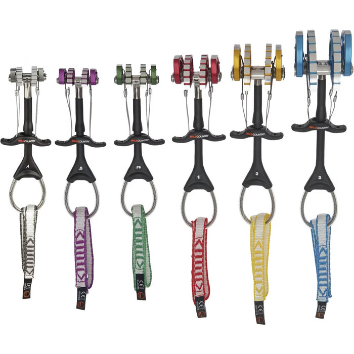 Wild Country Friend dual axel spring loaded camming device - set of 6 - The Climbing Shop