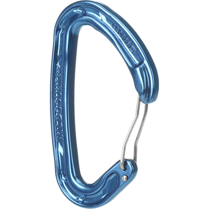 Wild Country Helium Wiregate carabiner - Blue - The Climbing Shop