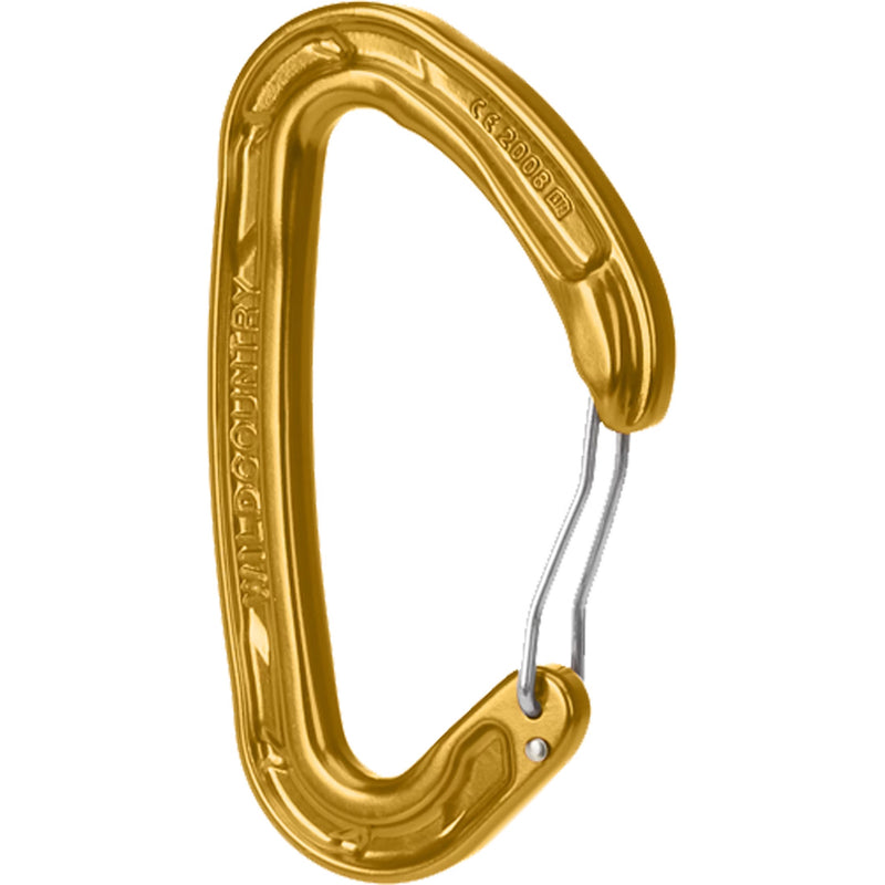 Wild Country Helium Wiregate carabiner - yellow - The Climbing Shop