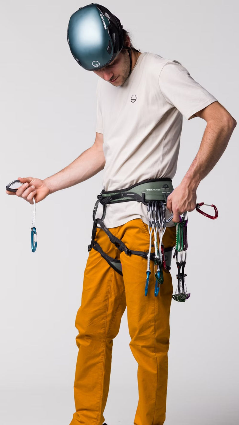 Wild Country Session 2.0 Mens Climbing Harness - on person - The Climbing Shop 9:16