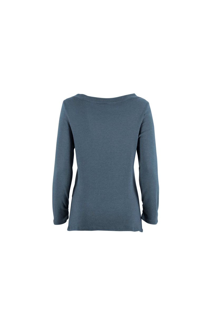 E9 Alys Womens Long Sleeve Tee - SM - Vintage Blue - The Climbing Shop