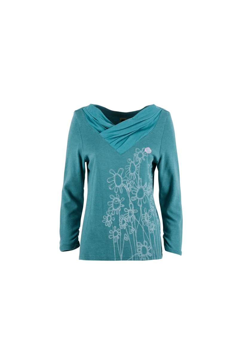 E9 Alys Womens Long Sleeve Tee - SM - Green Lake - The Climbing Shop