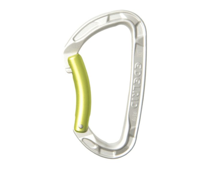 Edelrid Pure Solid Gate - Silver bent - - The Climbing Shop