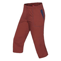 Ocun Jaws Three Quarter Length Climbing | Bouldering Pants Brown Brandy front view - The Climbing Shop