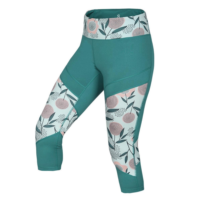 Ocun Rhea 3/4 Leggings - XS - Green Porcelain - The Climbing Shop