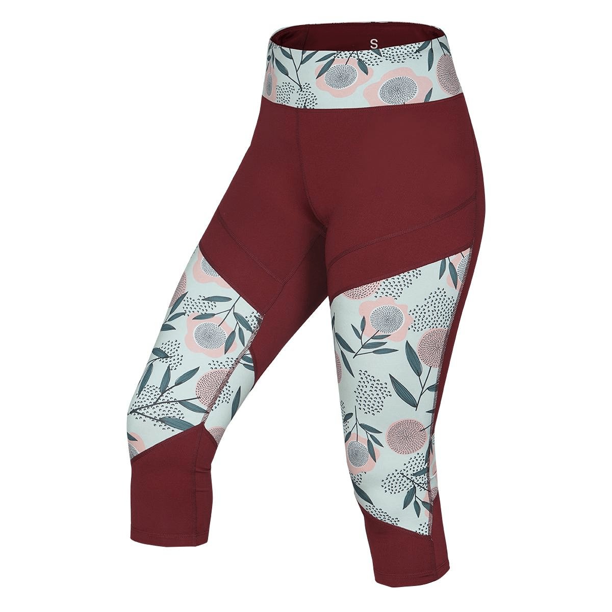 Ocun Rhea 3/4 Leggings - XS - Wine Merlot - The Climbing Shop