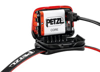 Petzl Actik Core USB Rechargeable Headtorch - open showing battery  - The Climbing Shop