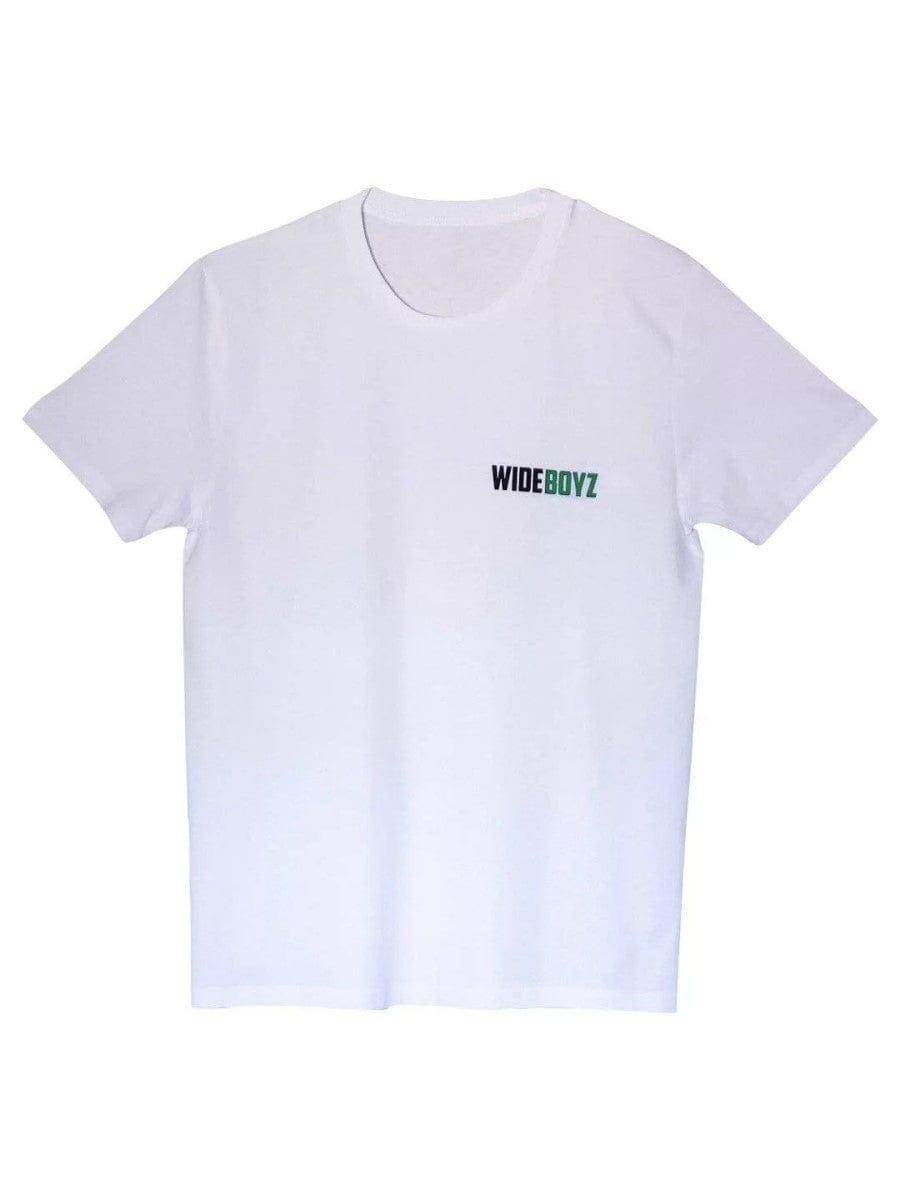 Wide Boyz T-shirt Double Fist Stack - White - XS - The Climbing Shop