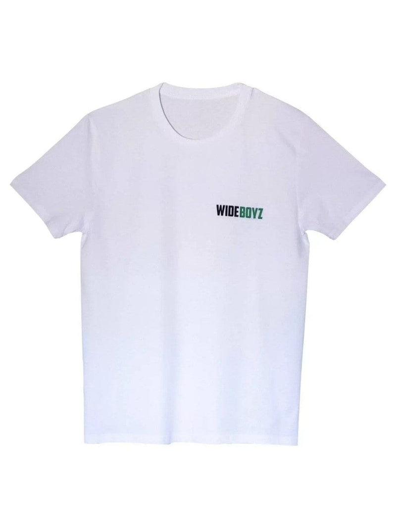 Wide Boyz T-shirt Double Fist Stack - White - XS - The Climbing Shop